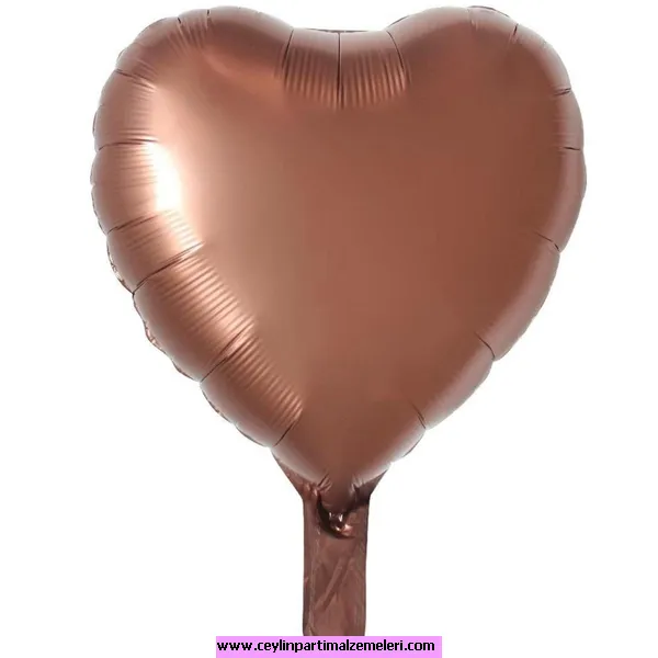 Kahverengi Kalp Folyo Balon